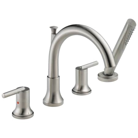 Delta 4-hole 8-16" installation Hole Deck-Mount with Diverter Tub Filler Faucet, Stainless T4759-SS